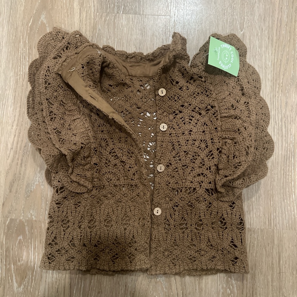 Brown Crochet Top